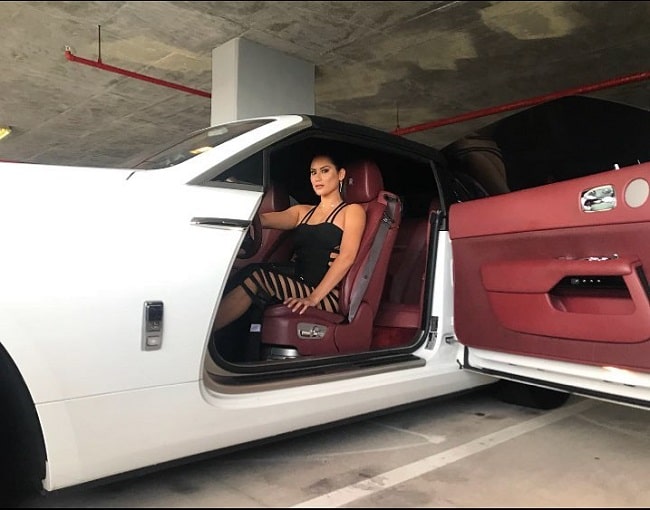 Michelle Pooch on her Rolls Royce car.